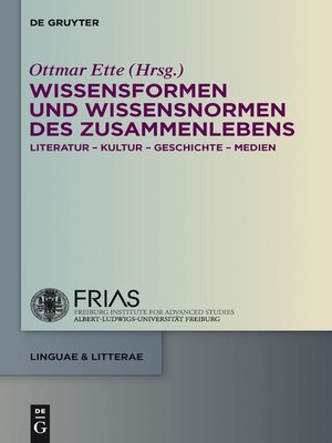 cover image of Wissensformen und Wissensnormen des ZusammenLebens